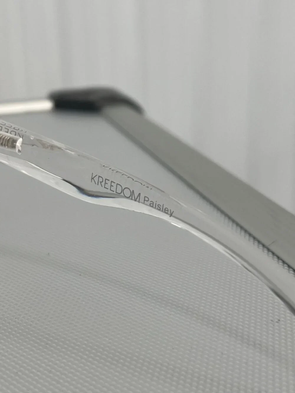 Kreedom Paisley 1 Lens Reader Glasses Patented Lens Technology Clear Frame NEW